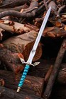 Handmade Legend Of Zelda Master Sword High Carbon Steel Blade   Genuine Scabbard
