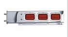 Stainless Mud Flap Hanger Red Rectangular Led Lights Spring Load 2-1 2  Spacing