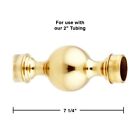 Lacquered Brass Ball Joint Fitting  2  Tubing Connector   Renovator s Supply