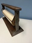 Antique Paper Roll Cutter - Brown Paper Dispenser  Metal  Vintage
