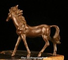 8 7cm Old Chinese Bronze Fengshui Folk Zodiac Year Horse Success Animal Statue