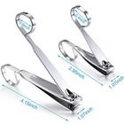  4 Pack Ez Grip Nail Clipper Set Sharp Stainless Steel Fingernail And Toenail 