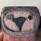 Hand Carved Wooden Owl Rustic Country Cottage Decor Unique Folk Art Read