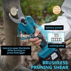 4-in-1 Cordless Pole Saw Electric Pruning Shears 16ft Reach 8 Inch Mini Chainsaw