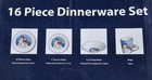 Todays Home 16pc Dinnerware Set For 4 Snowman woman Winter Scene Dw Micro Safe