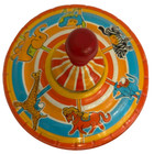 Vintage 1950s Ohio Art Tin Lithograph Spinning Toy Merry Go Round Animals Works