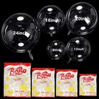 Clear Bubble Balloons 10pcs Transparent Bobo 8-24in Helium Wedding Party Decor