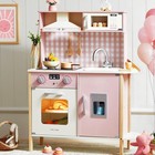 Wooden Kids Kitchen Playset With Realistic Sounds - Ideal For Toddler Role Play