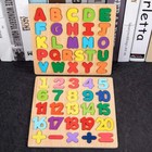 Montessori Wooden Puzzle 3d Alphabet Letters Number Matching Game Baby Kids Toys
