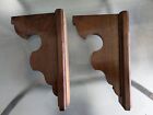 Awesome Antique Victorian Walnut Footed Shelf Brackets Corbels 7 3 8  X 12 1 4 