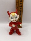 Vintage Porcelain Little Devil Miniature Pixie Figurine Retro 50   s  japan 