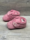 New Ugg I Bixbee Infant Baby Booties Shoes Us 04 05 Medium Pink Fleece Soft Nib