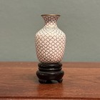 Vintage Chinese Scalloped White Gold Mini Bud Vase 2 5   