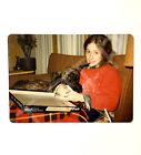 1970s Sleepy Great Dane Snuggling Woman Brindle Dog Large Breed Vtg Photo