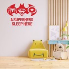 A Superhero Sleeps Here   Logo Symbols Wall Decal Vinyl Sticker Wall Art Decor