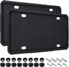 2 Pack Black Silicone License Plate Framescolor  Black