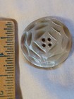 Antique 1 25  Carved Smoky Mother Of Pearl Button 