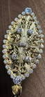Rare Vintage Double Sided Jeweled Wand Scepter Metal Filigree Crystals 19   