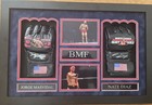 Jorge Masvidal   Nate Diaz  Autographed Gloves Framed  Both Beckett Bas 14x22