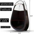 Large Deluxe Spray Tan Tent Pop Up Portable Tanning Booth With Clear Window 