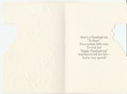 Vintage Thanksgiving Card Pilgrim Girl Cornucopia Of Fruit And Vegetables 1960 s