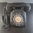 Vtg Itt Black Rotary Dial Telephone Model C d 500 1950 s 