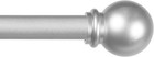 Chelsea 28-48  Adjustable Curtain Rod Set In Brushed Nickel Finish