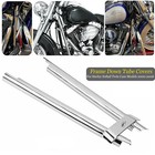 Chrome Down Tube Frame Covers For Harley Heritage Softail Classic Deluxe Fatboy