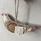 Pottery Barn Pollie Patchwork Fabric Bird Christmas Tree Ornament Nwt