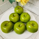 Farmers Market Set Of 6 Faux Fake Artificial Decorative Green Apples Fruit Lot