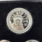1998-w Platinum American Eagle 4 Coin Proof Set - Ogp Coa -