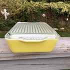 Vintage Pyrex Yellow 0503 1 5 Qt Refrigerator Dish With Lid