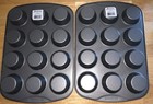 2 Htf T-fal Signature Series 12-cup Muffin Pans tins 12 Capacity non-stick new