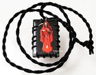 Santa Muerte Necklace Escapulario De Hilo Scapular Black New