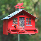 Squirrel-be-gone Red Country Style Squirrel Proof Bird Feeder - 12 Lb  Capacity