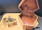 Maritime Nautical Solid Brass 5  X 4 5  Sextant In Wooden Box