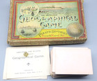 Vintage Parker Brothers Geographical Card Game 1890 Antique Educational Map Card