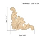 2pcs Wood Carved Appliques Unpainted Carving Decals For Furniture  8cm X 8cm