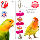 Bonka Bird Toys 1076 Mini Block Melodic Wood Plastic Chew Peck Parrot Cage Toy
