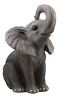 Ebros Ruby The Elephant Sitting Pretty With Trunk Up Large Statue 17  Tall