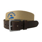 Pebble Beach Men s Pb Logo Golf Belt With Genuine Leather End Tabs New