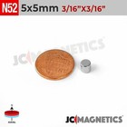 5mm X 5mm N52 Strong Cylinder Disc Rare Earth Neodymium Magnet 5x5mm