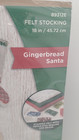 Gingerbread Santa 89312e Bucilla Felt Christmas Stocking Kit Personalize