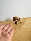 Vtg Authentic Littlest Pet Shop  932 Tan Dachshund Dog Rare Pink Eyes Rare