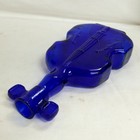 Vintage Cobalt Blue Glass Bottle Vase 8  Cello Bass Fiddle