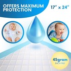Healqu 100 Pack Disposable Baby Changing Pad Liners 17x24  Soft Absorbent