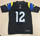 Puka Nacua  12 La Rams Kids Jersey Black Jersey Youth Medium Stitched
