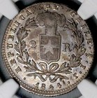 1844 Ngc Xf 45 Chile 2 Reales Condor Bird Silver Coin  26070403c 