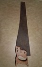 Vintage Hand Saw Wooden Handle 26    Rusty Blade Rustic Decor Painting Crafts