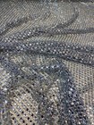 Silver Diamond Rhinestone Mesh Fabric     Sparkly Crystal Net Fabric By The Yard